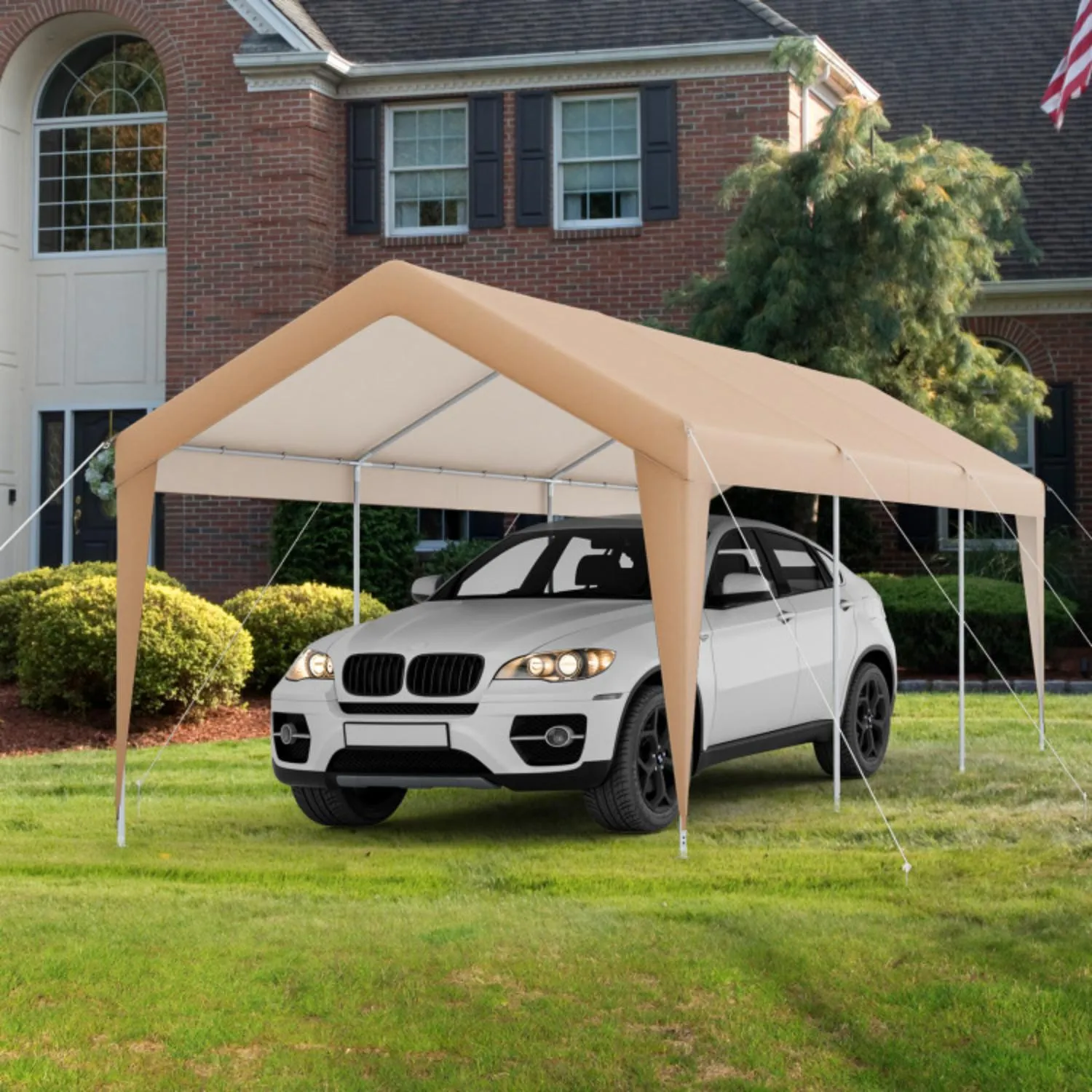 10 x 20 Feet Patio Heavy Duty  All-Weather Carport-without Sidewall