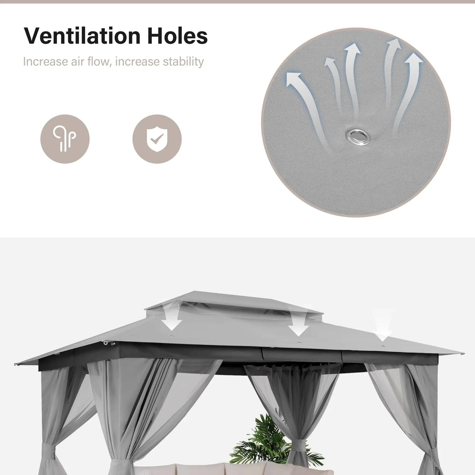 10'X13'  Patio Steel Gazebo