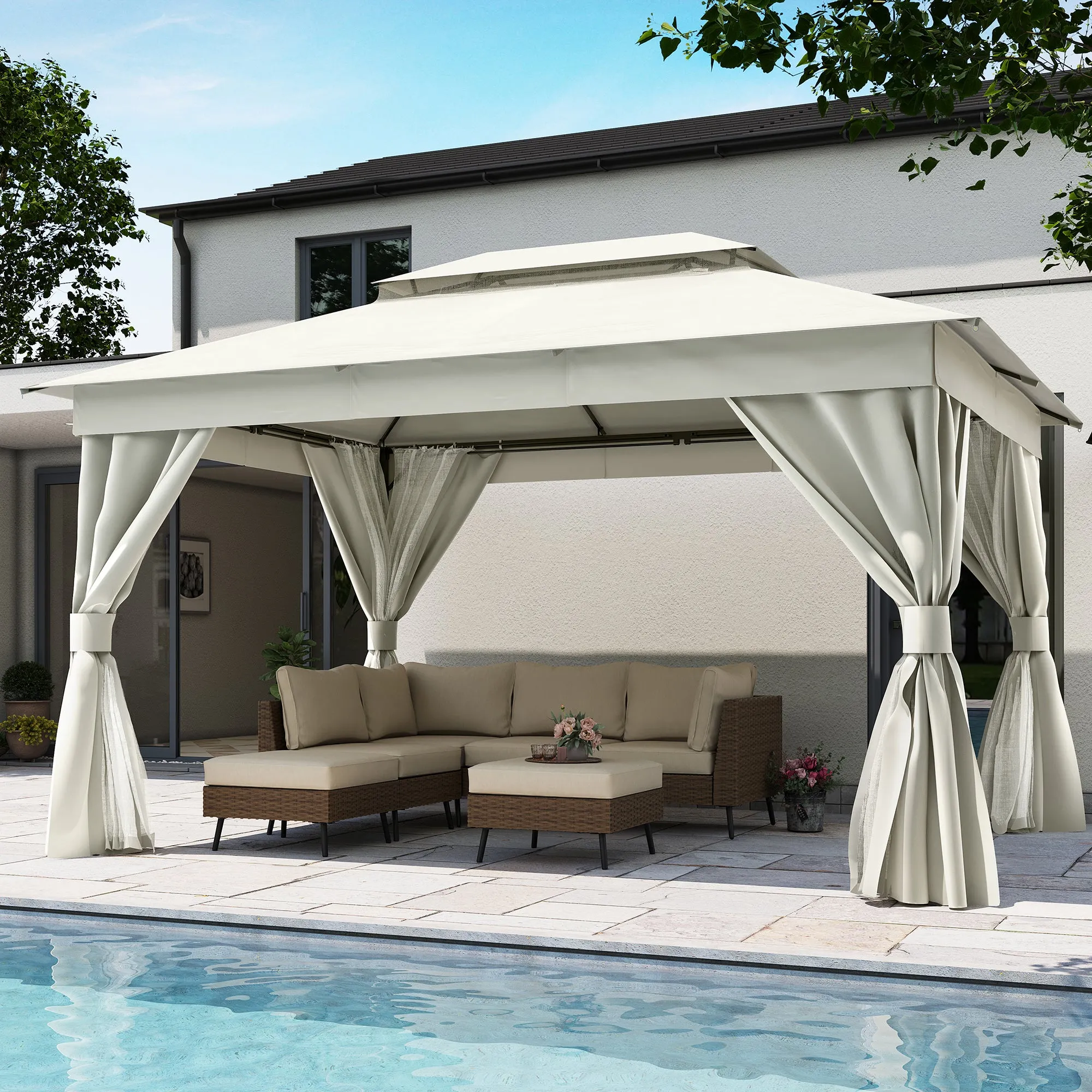 10'X13'  Patio Steel Gazebo