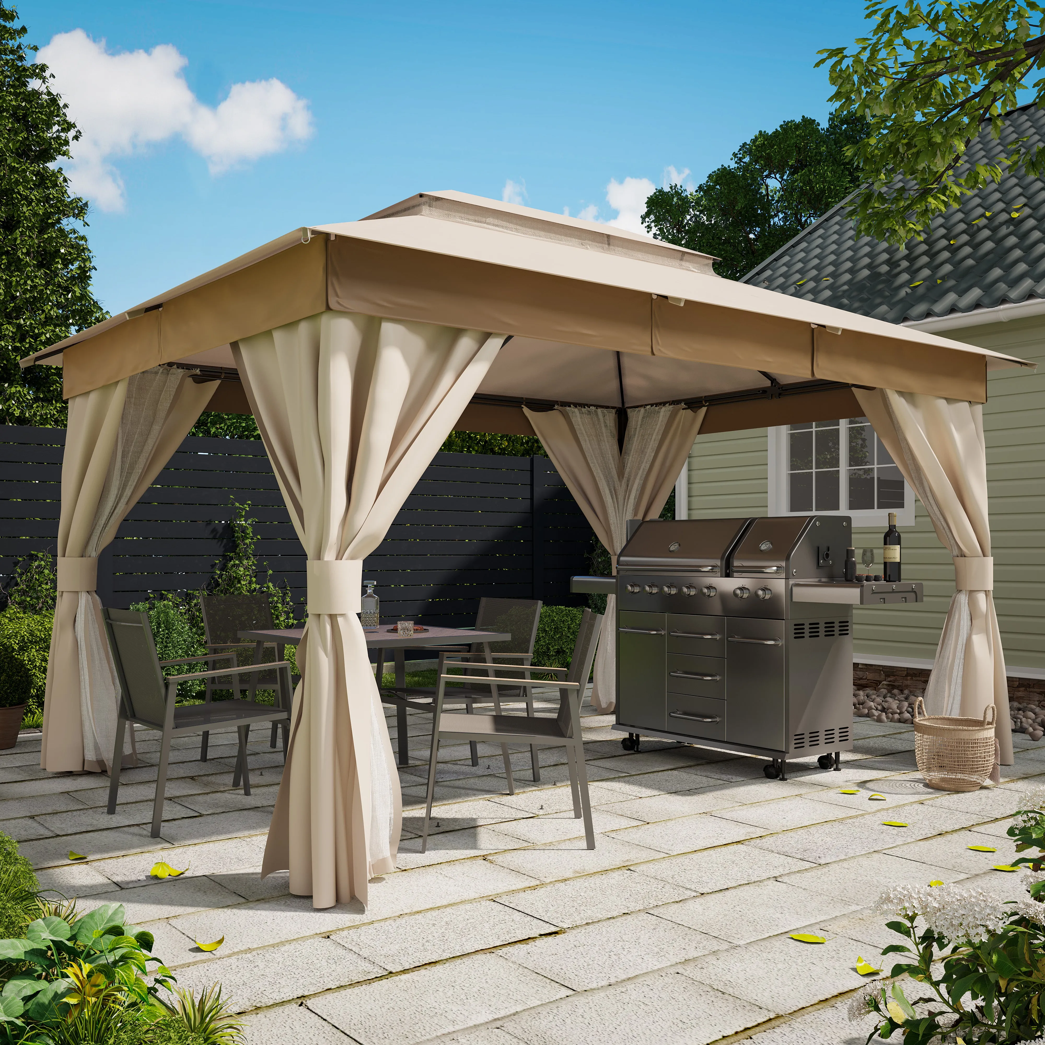 10'X13'  Patio Steel Gazebo