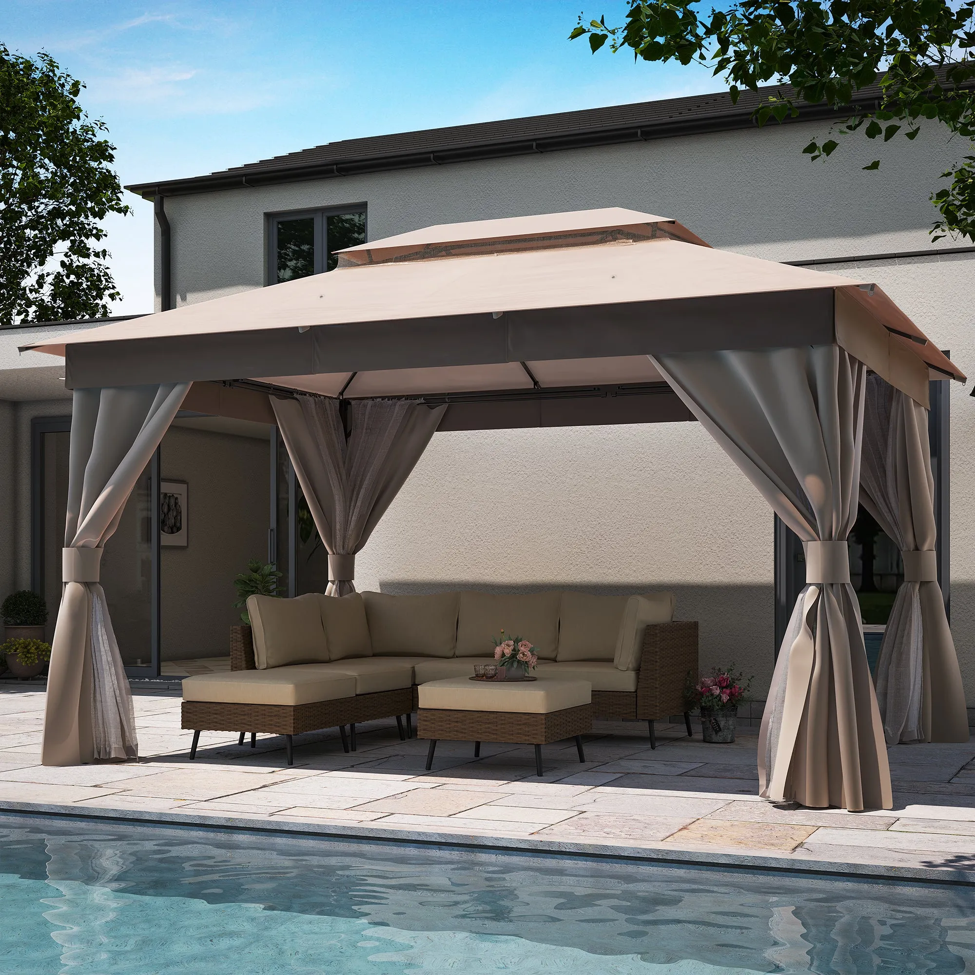 10'X13'  Patio Steel Gazebo