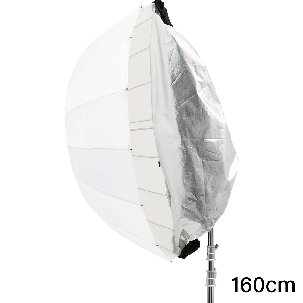 130cm Parabolic Shoot-Through Umbrella with Black/Silver Cover