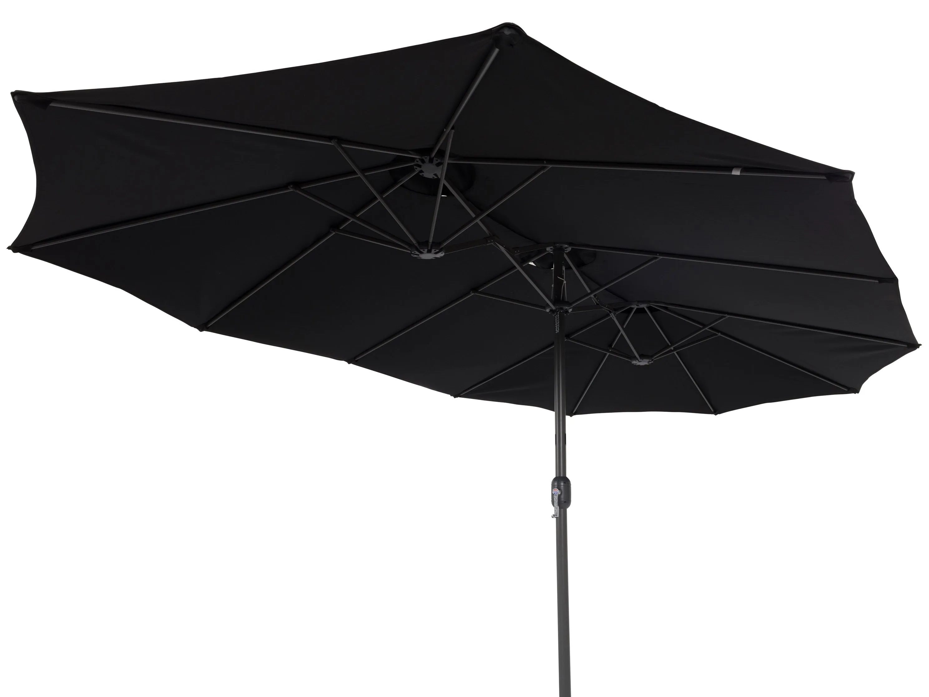 15ft Black Double Patio Umbrella