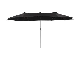 15ft Black Double Patio Umbrella