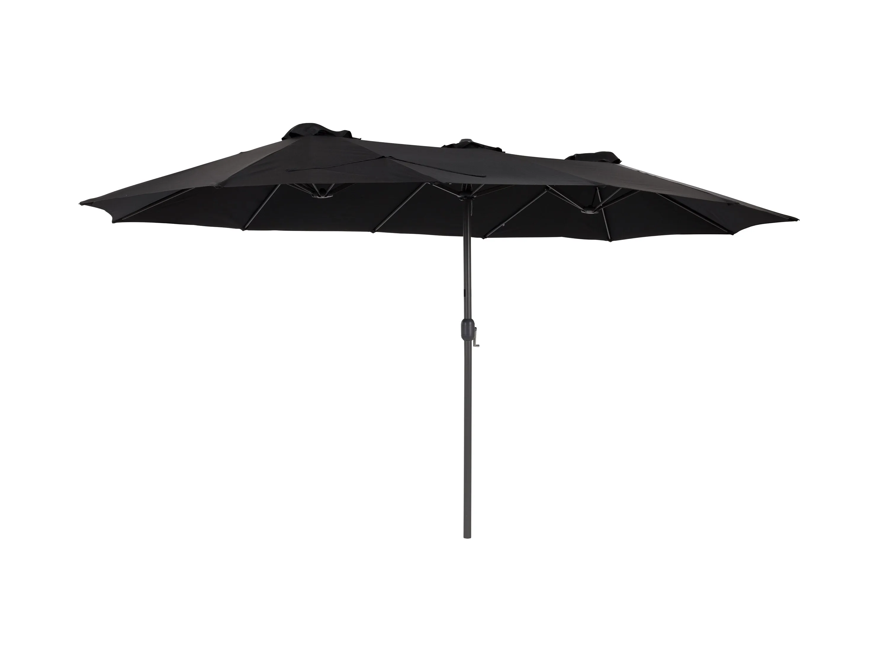 15ft Black Double Patio Umbrella