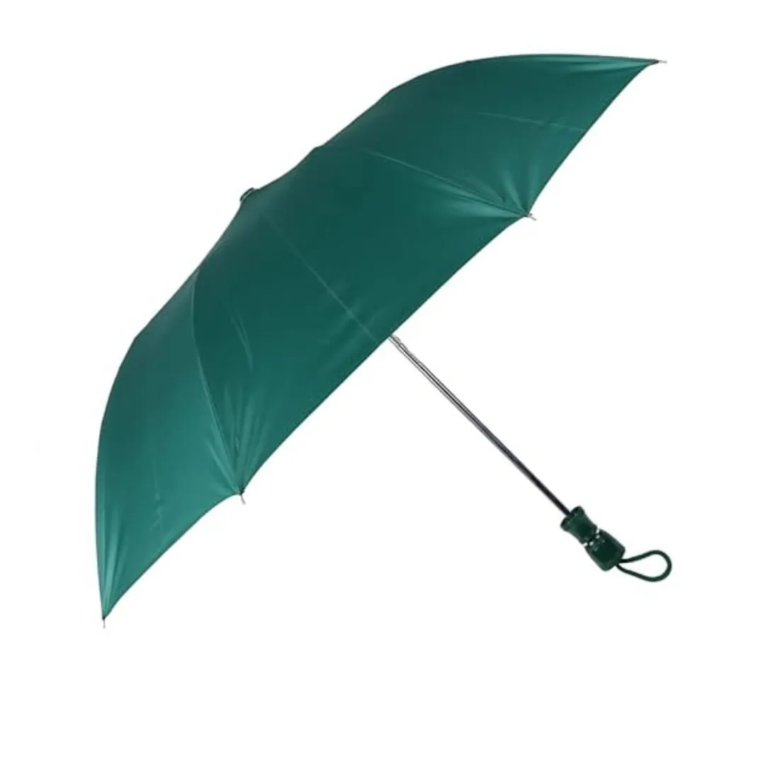 21 inch, Manual 2 Fold Umbrella, Multicolor (Handle Design May Vary)