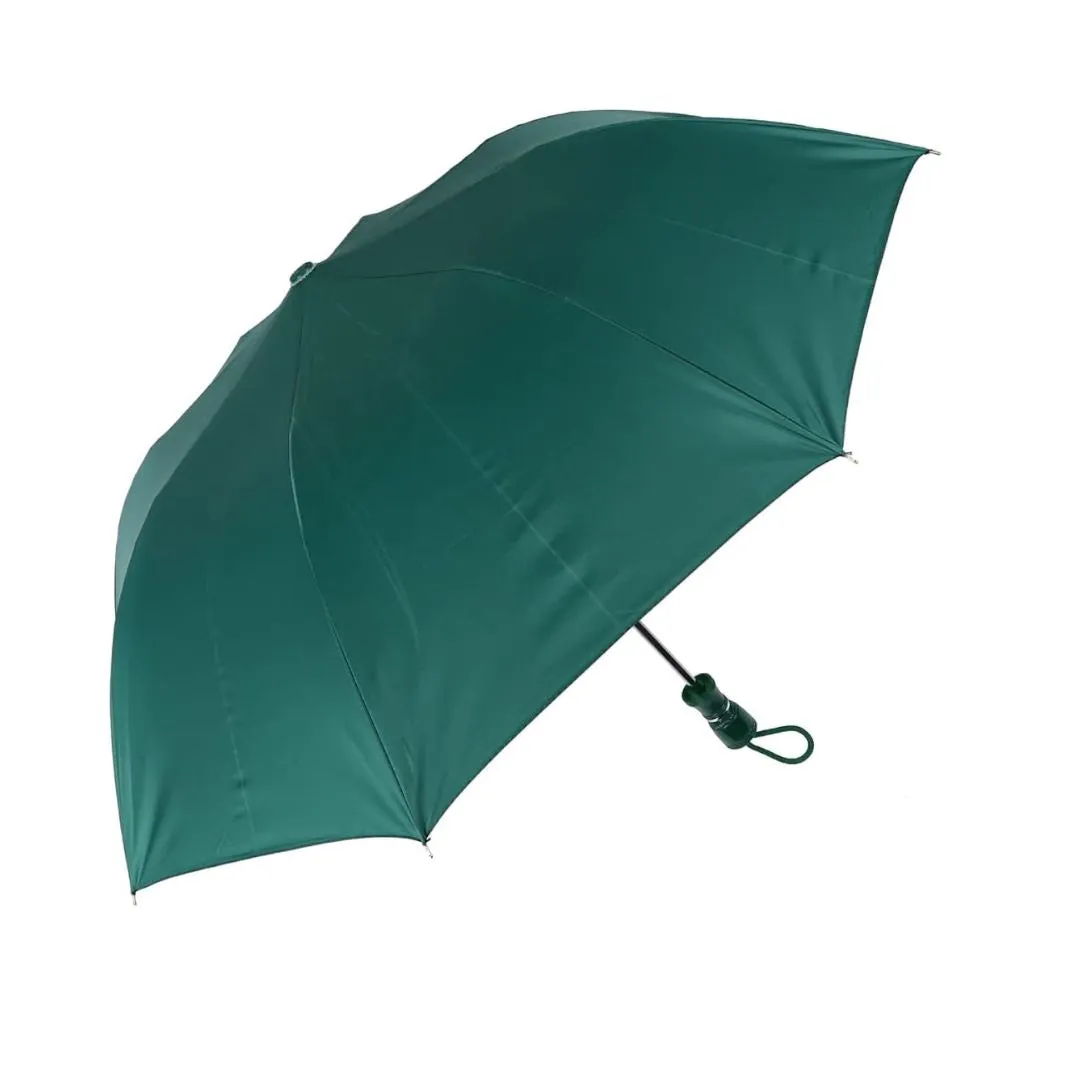 21 inch, Manual 2 Fold Umbrella, Multicolor (Handle Design May Vary)