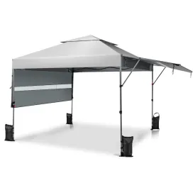 3m x 5.37m Pop-up 3-level Adjustable Gazebo Tent-White