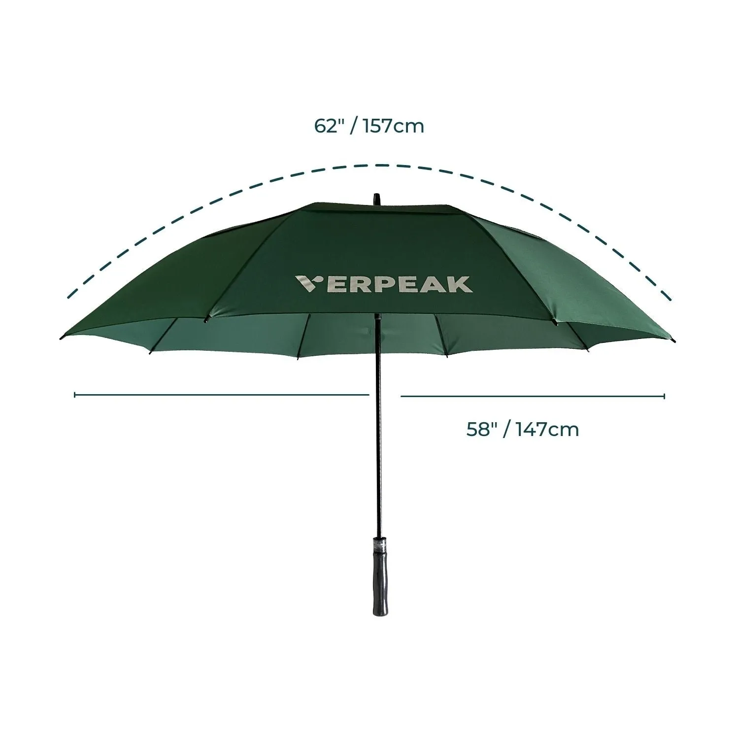 62-Inch Windproof Golf Umbrella, Automatic Open - VERPEAK