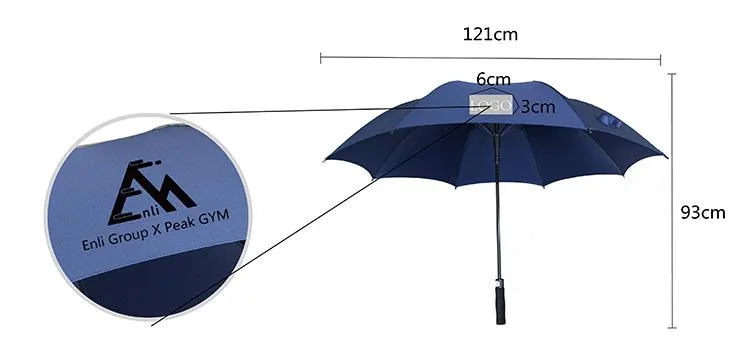 8 Ribbed Golf Umbrella