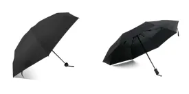 ABSORBIA 5X Folding Umbrella Black and 3X Folding Umbrella Black(Pack of 2), For Rain & Sun Protection and also windproof | Double Layer Folding Portable Umbrella with Cover | Easy to Travel