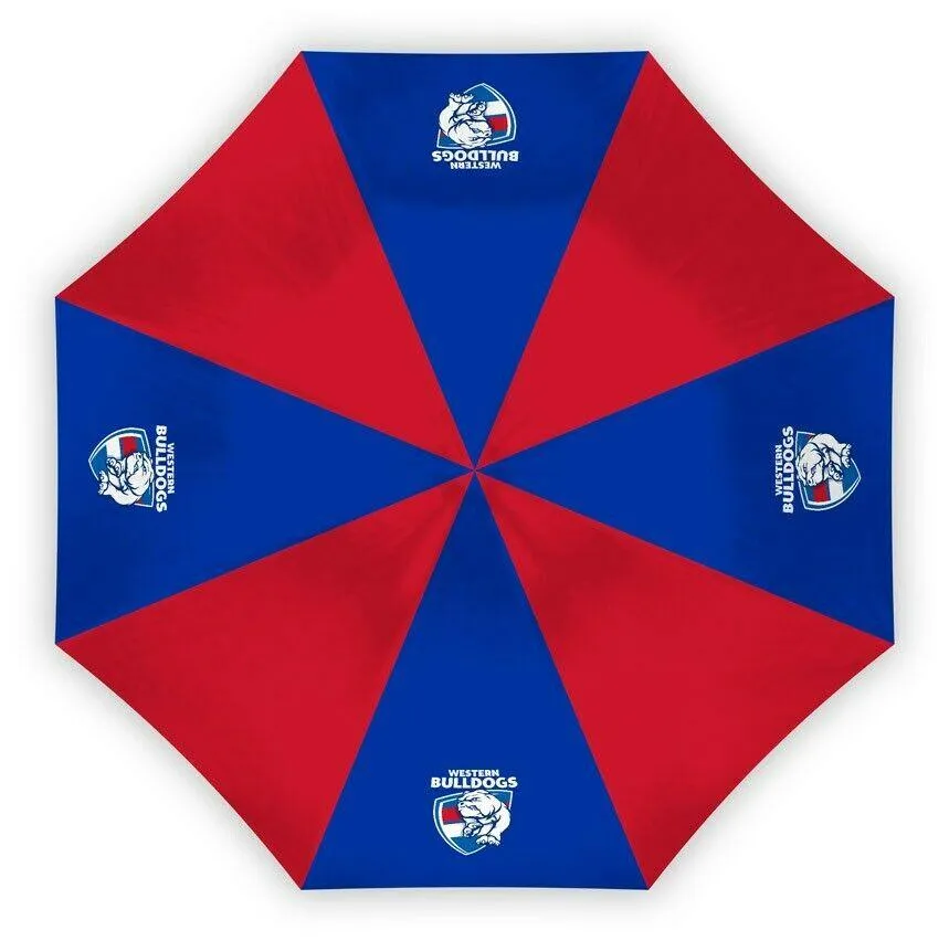 AFL Compact Umbrella - Western Bulldogs - Rain - Glovebox - 60cm Length W17cm