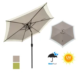 APEX GARDEN Dual Color 9 Feet Outdoor Patio Table Market Umbrella with Push Button Tilt and Crank