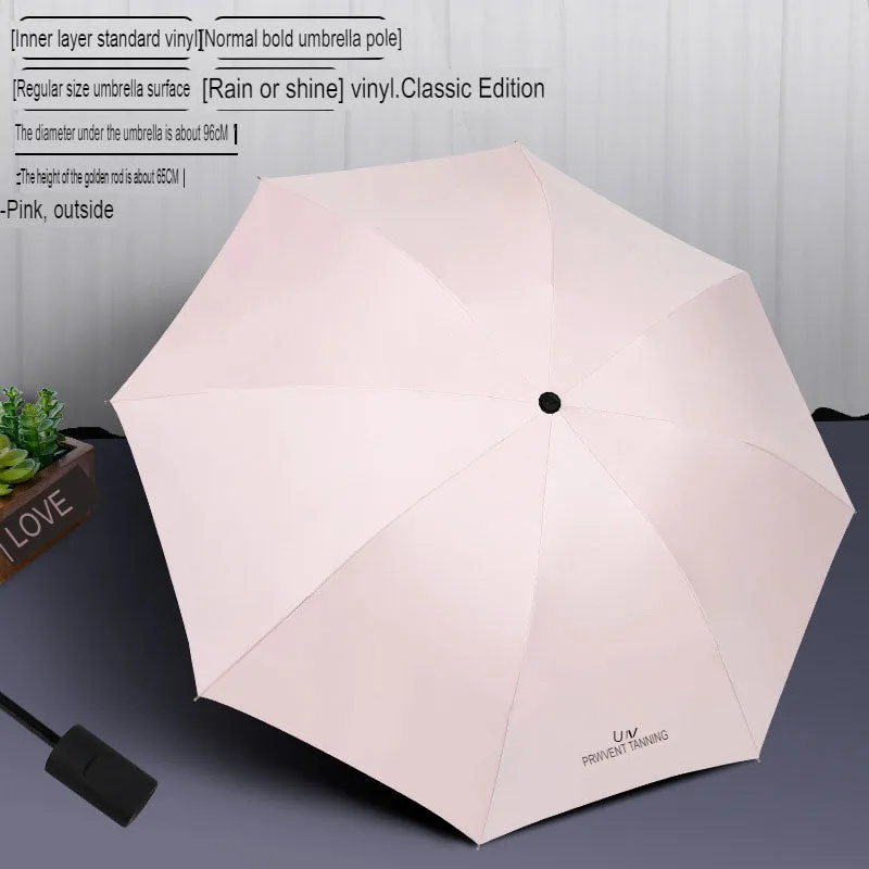 Automatic sunshade umbrella for women, summer folding, rain or shine, sun protection and anti-UV sun umbrella