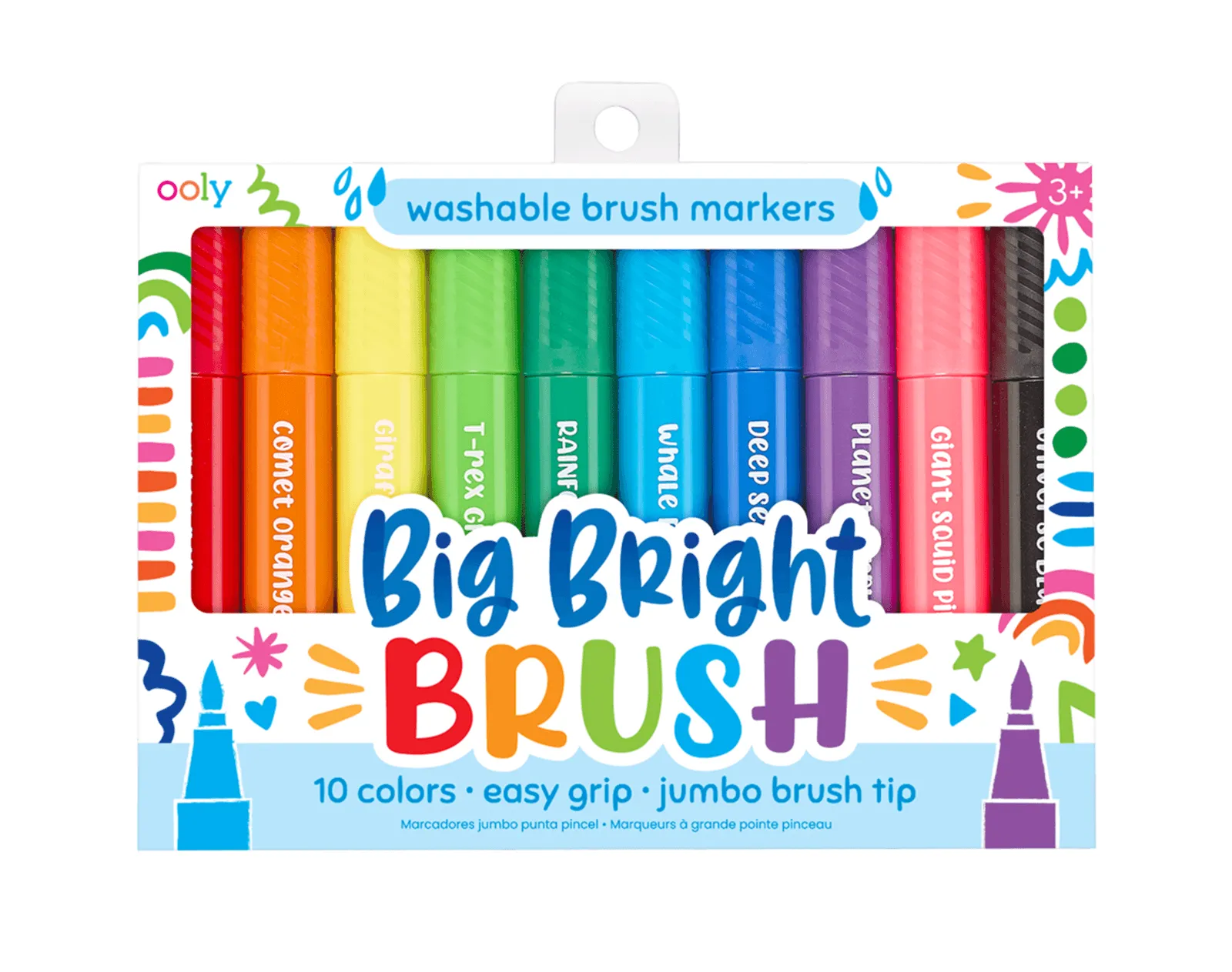 Big Bright Washable Brush Markers - Set of 10