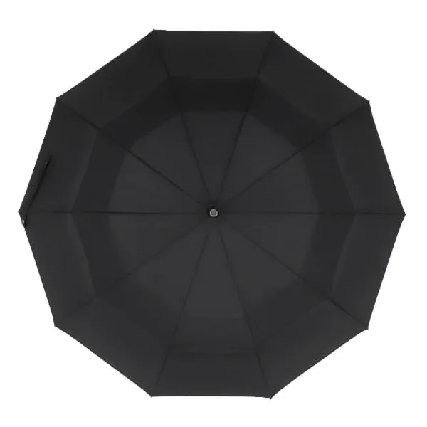 Black Automatic Windproof Folding Umbrella