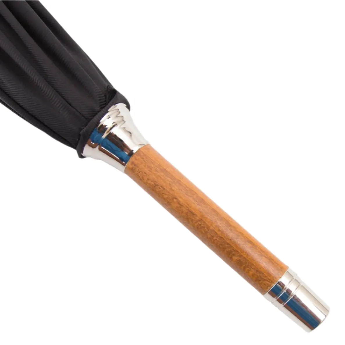 Black Doorman Umbrella with Chestnut Handle