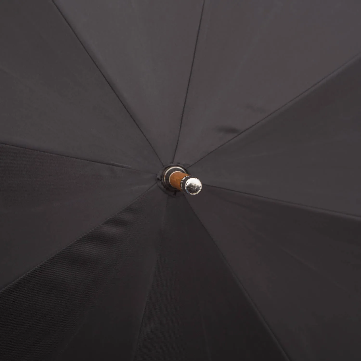 Black Doorman Umbrella with Chestnut Handle