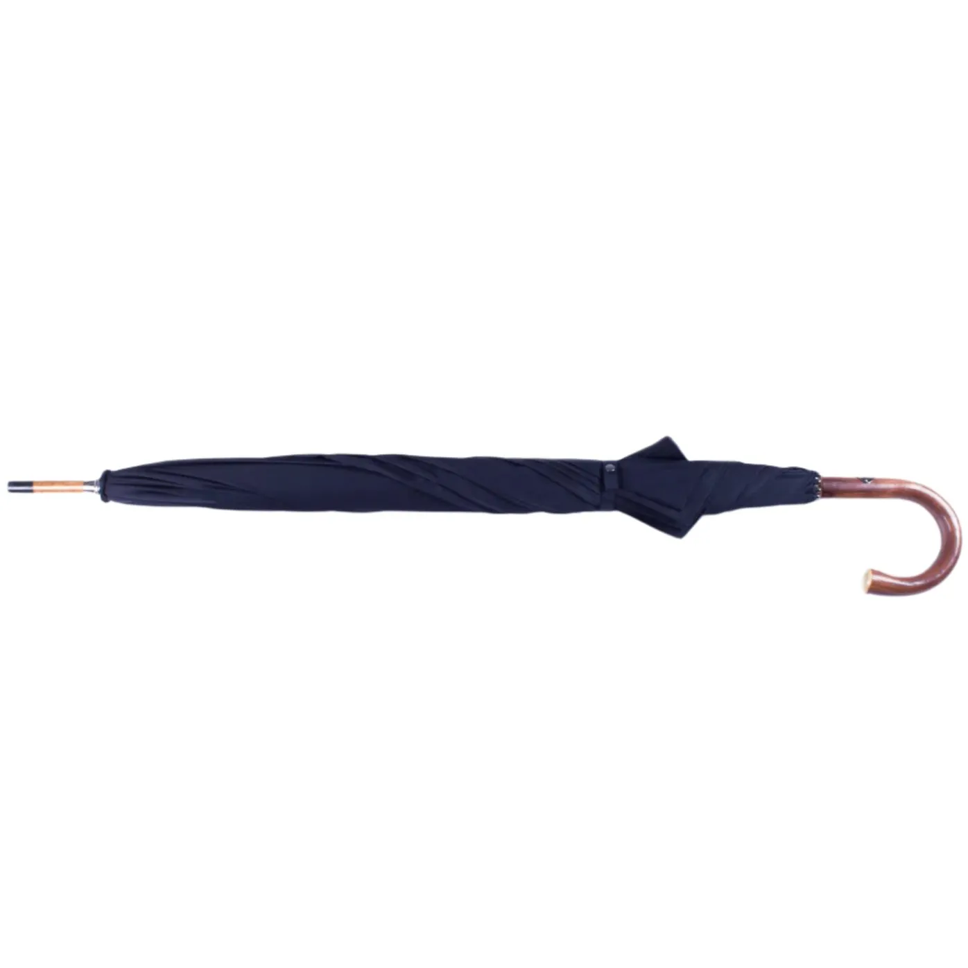 Black Doorman Umbrella with Maplewood Handle