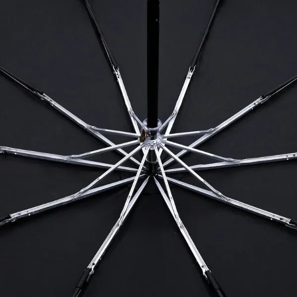 Black Striped Folding Windproof Umbrella