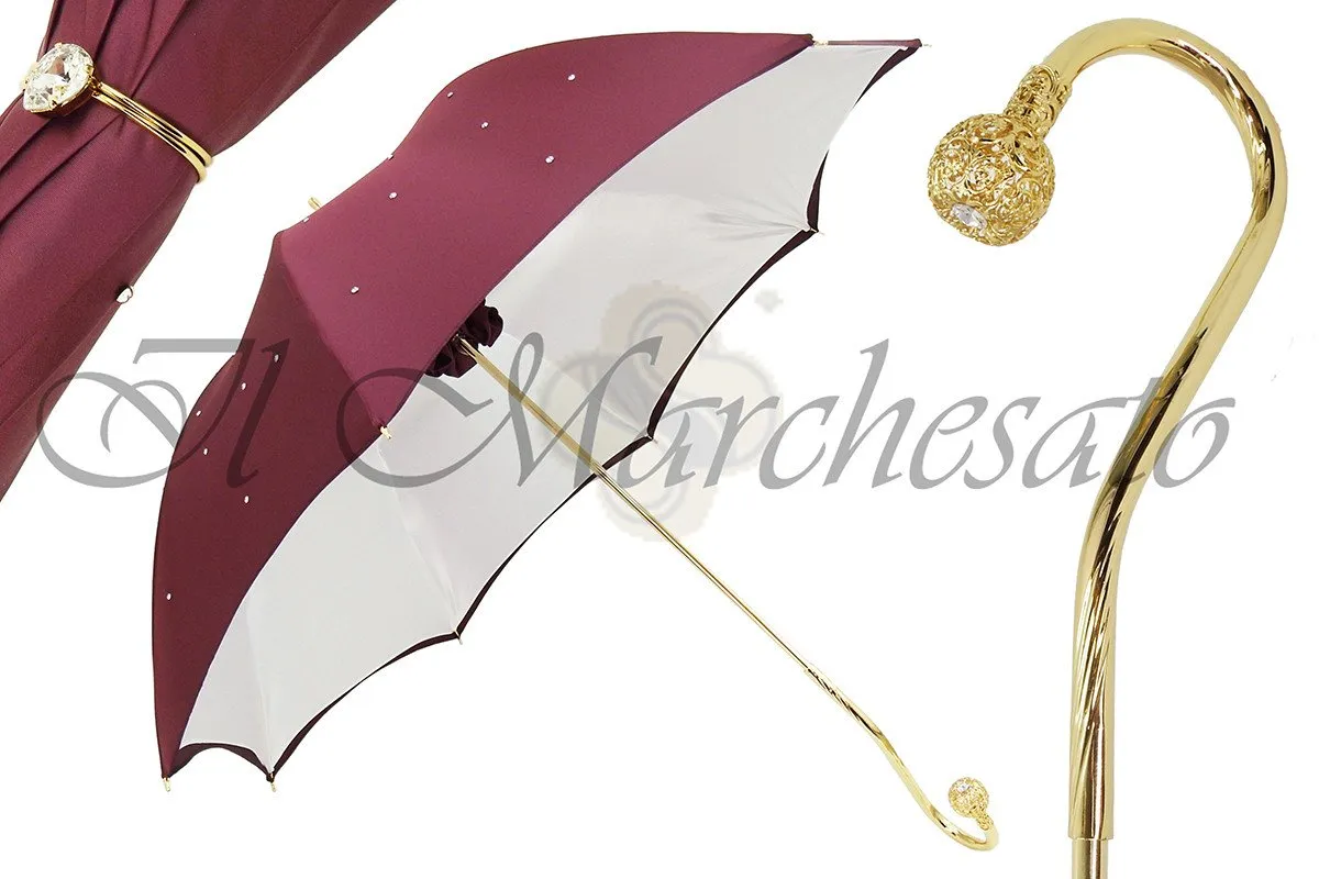 Burgundy Luxury Women's Umbrella