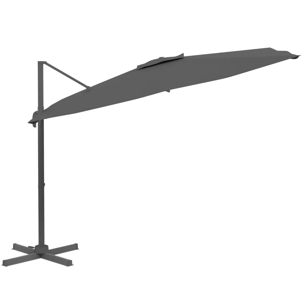 Cantilever Umbrella with Aluminium Pole Anthracite 300x300 cm