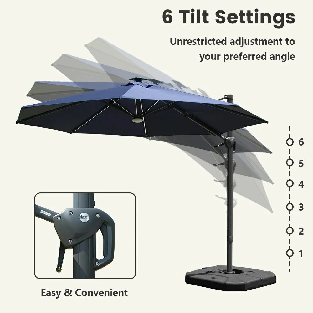 Cantilever Umbrella with Lights - Single Top