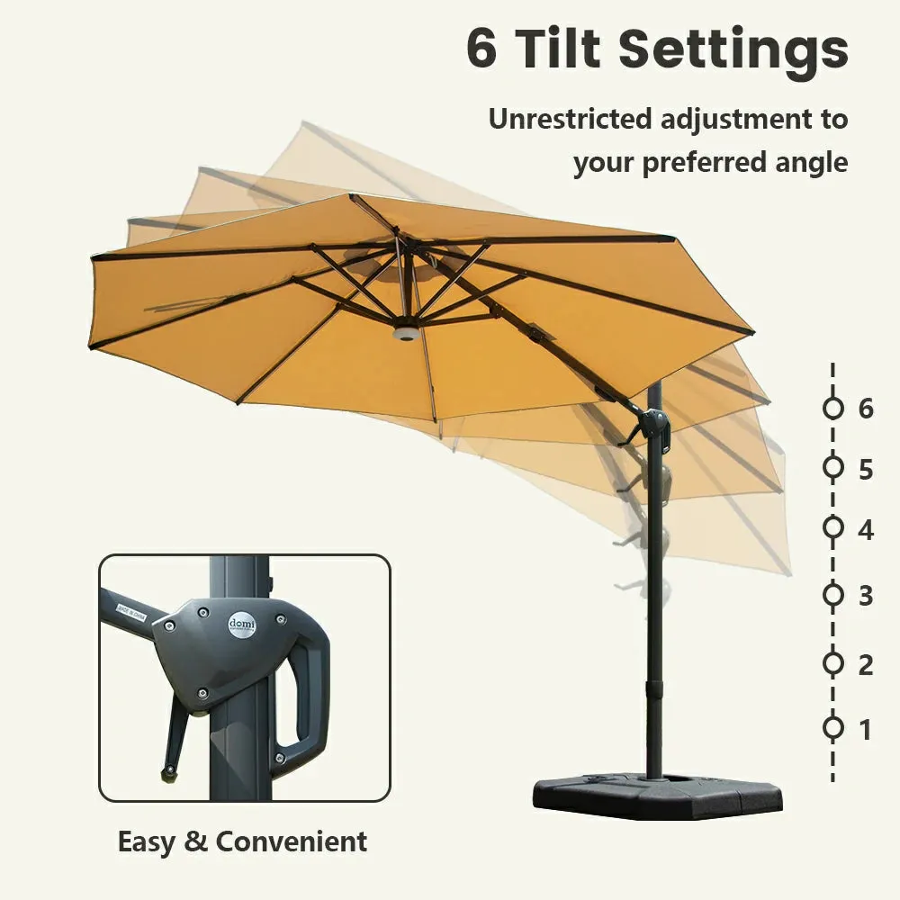 Cantilever Umbrella with Lights - Single Top