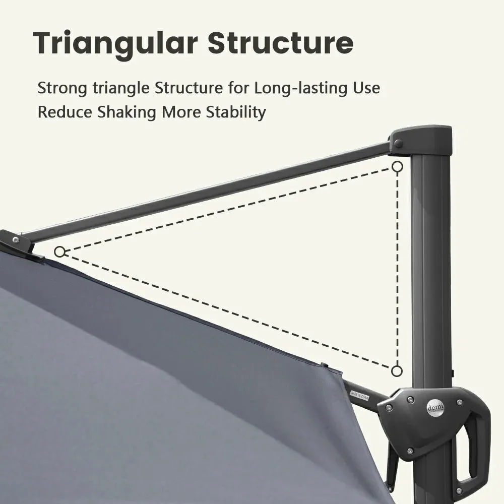 Cantilever Umbrella with Lights - Single Top