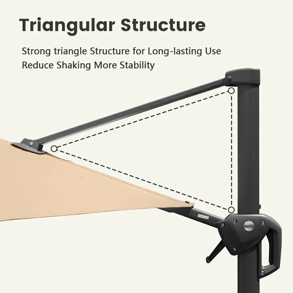 Cantilever Umbrella with Lights - Single Top