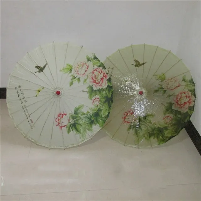 CHUANGGE Handmade Oiled Paper Umbrella Bamboo Wooden Rain Umbrella Women Classical Japanese Chinese Style Guarda Chuva