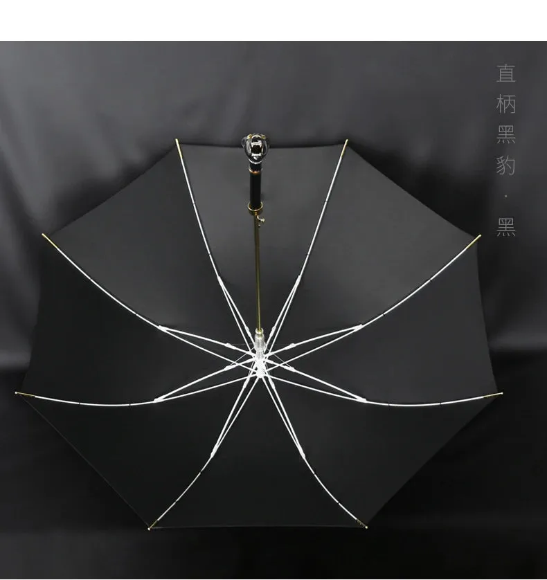 Creative Leopard Head Luxury Umbrella