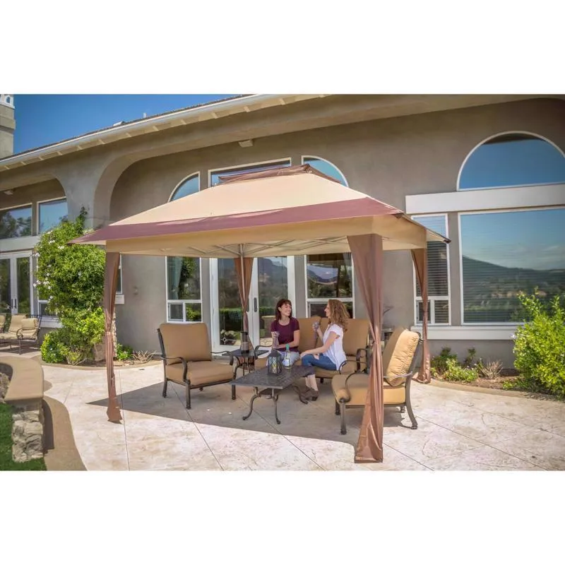 Crown Shade One Touch Polyester Canopy 9.3 ft. H X 12 ft. W X 12 ft. L