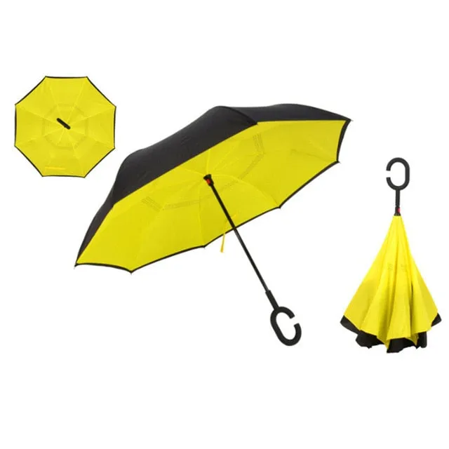 Double Layer Inverted Umbrellas Reverse Folding