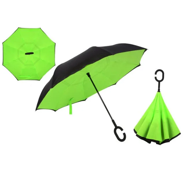 Double Layer Inverted Umbrellas Reverse Folding