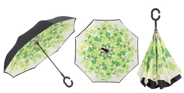 Double Layer Inverted Umbrellas Reverse Folding