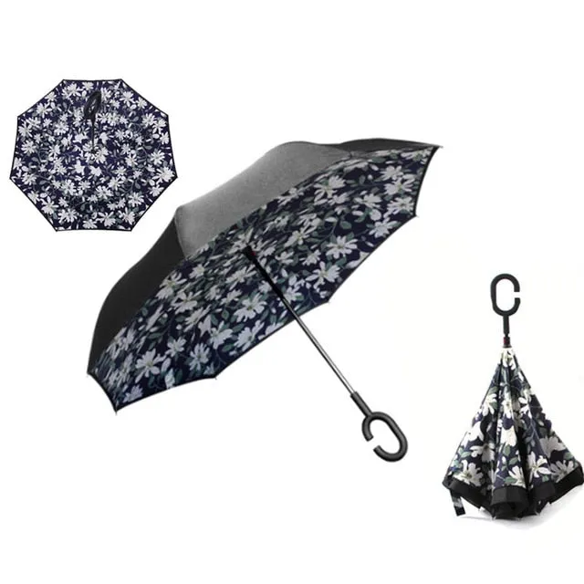 Double Layer Inverted Umbrellas Reverse Folding