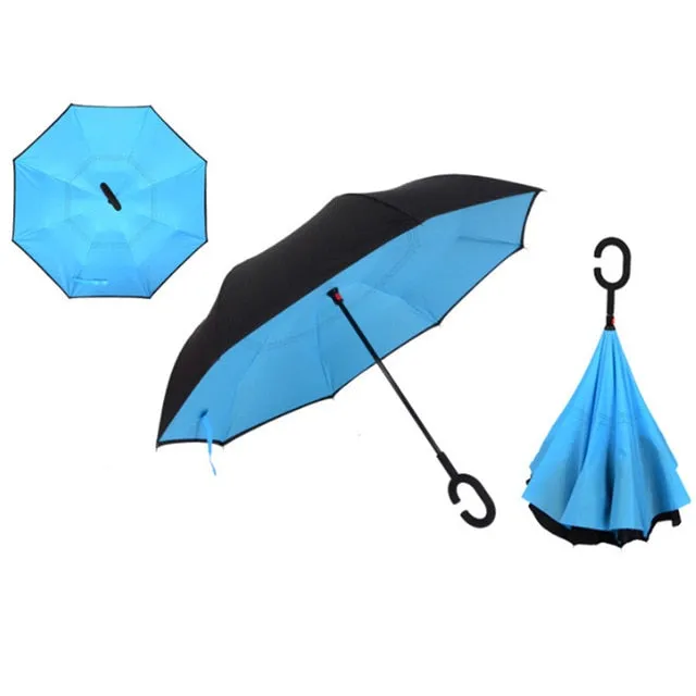 Double Layer Inverted Umbrellas Reverse Folding