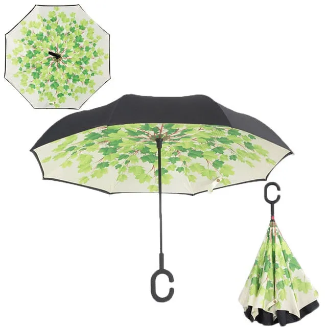 Double Layer Inverted Umbrellas Reverse Folding