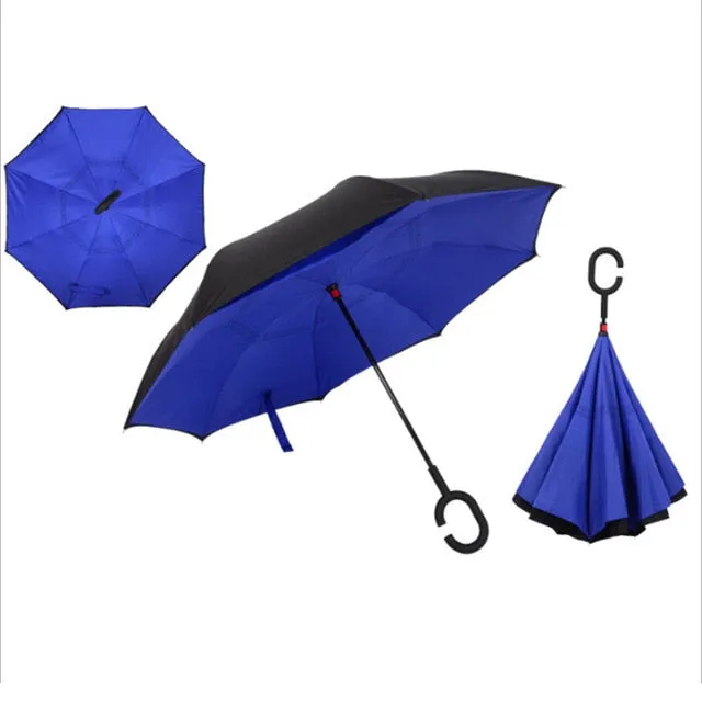 Double Layer Inverted Umbrellas Reverse Folding