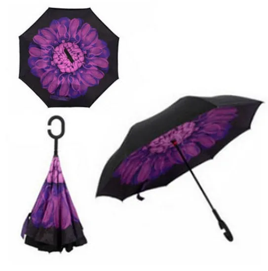 Double Layer Inverted Umbrellas Reverse Folding