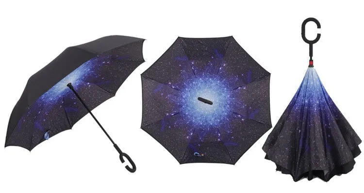 Double Layer Inverted Umbrellas Reverse Folding