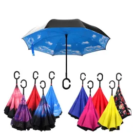 Double Layer Inverted Umbrellas Reverse Folding