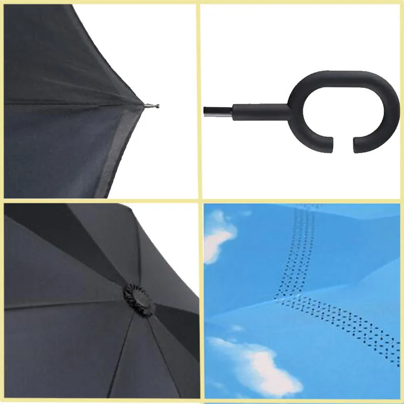 Double Layer Inverted Umbrellas Reverse Folding