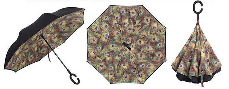 Double Layer Inverted Umbrellas Reverse Folding