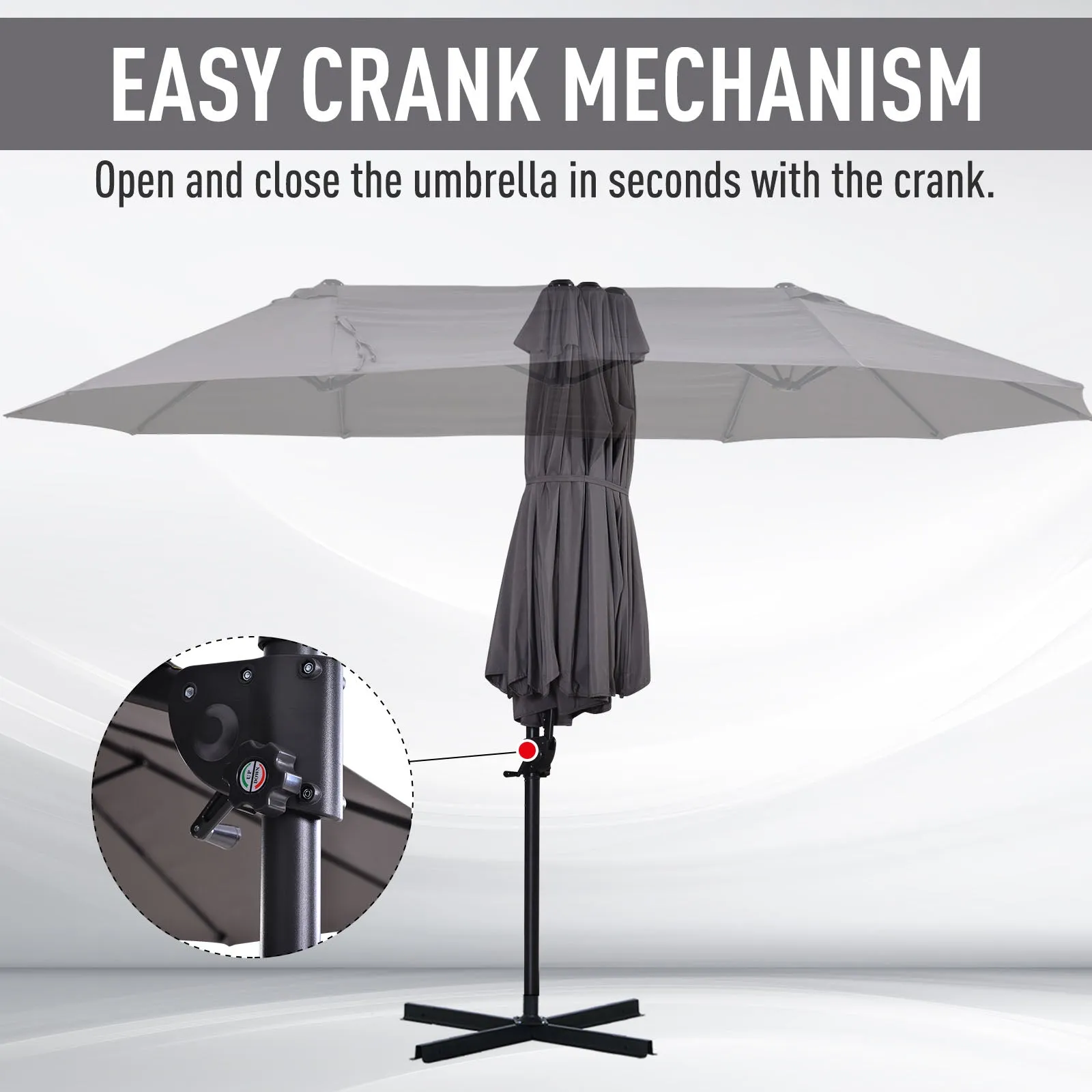 Double-Sided Cantilever Umbrella