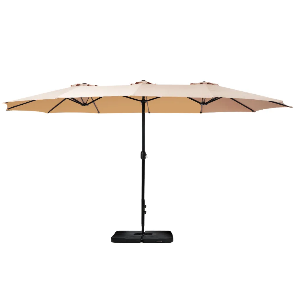 Extra Large UV50  Outdoor Umbrella Set with Base - Instahut