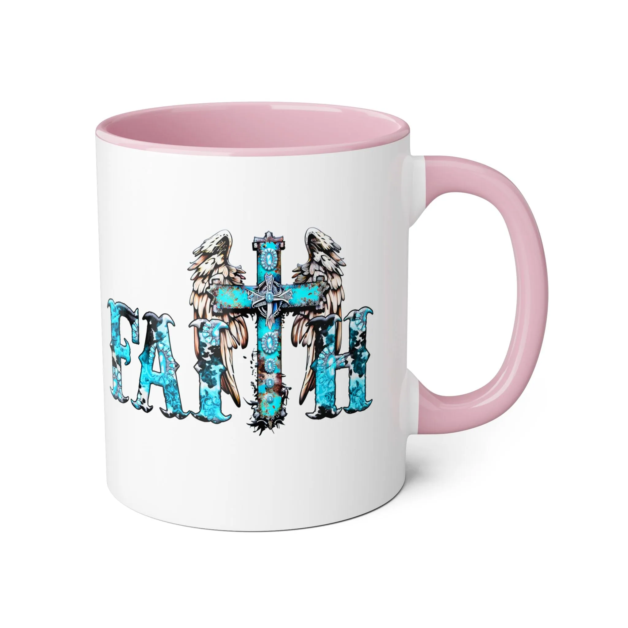 Faith Wings Accent Mugs, 11oz