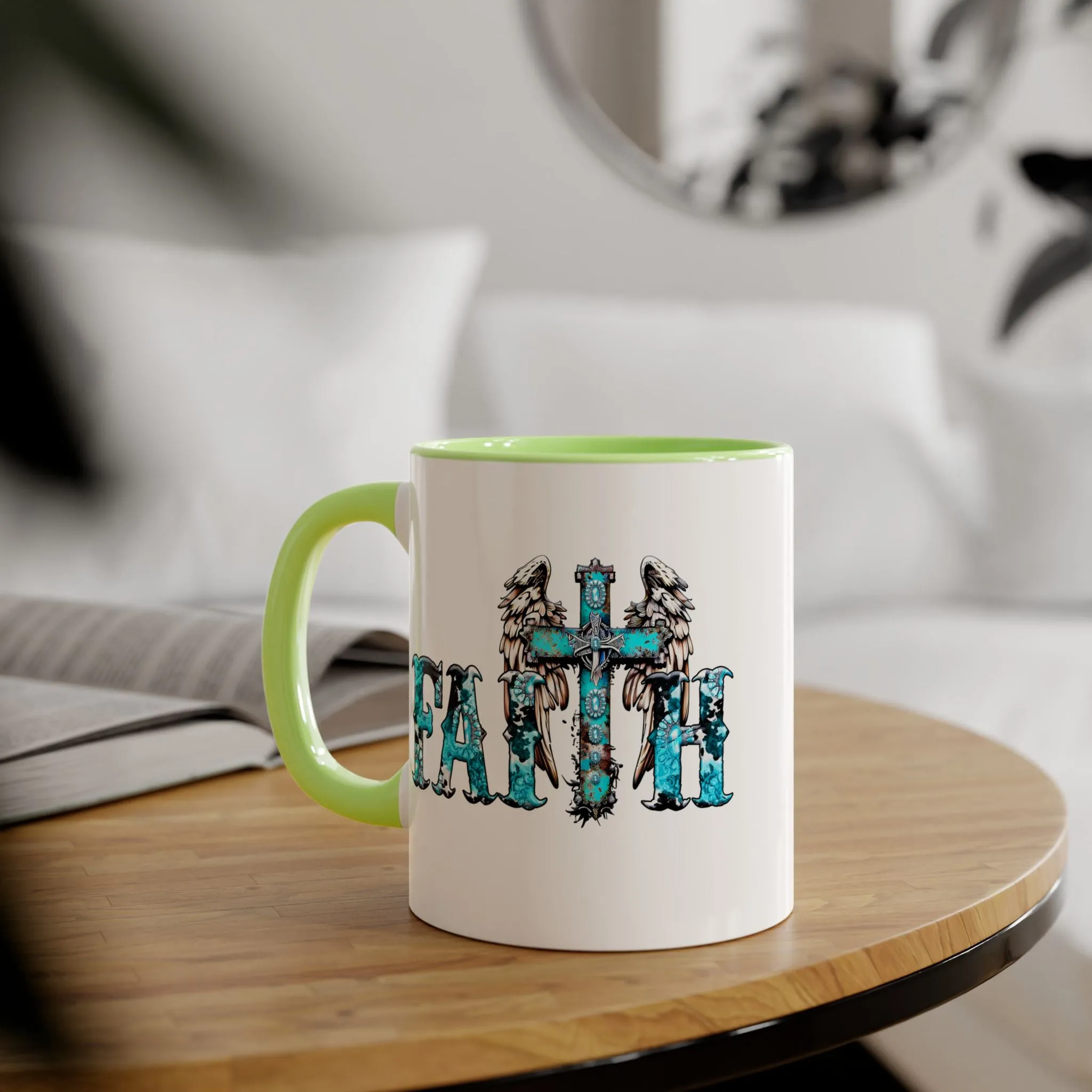 Faith Wings Accent Mugs, 11oz