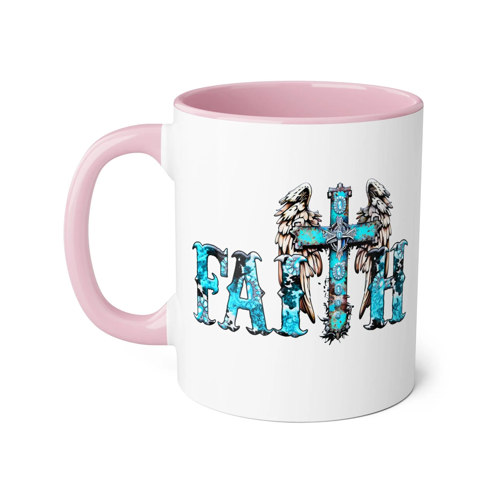 Faith Wings Accent Mugs, 11oz